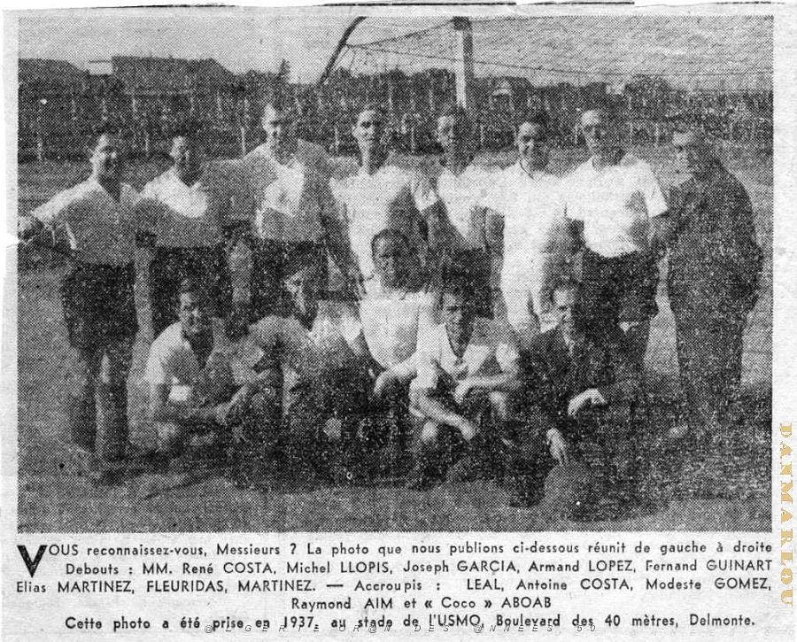 Echo d' Oran 12 FOOT EQUIPE DE L ECHO D ORAN 1937 STADE DE L USMO.JPG